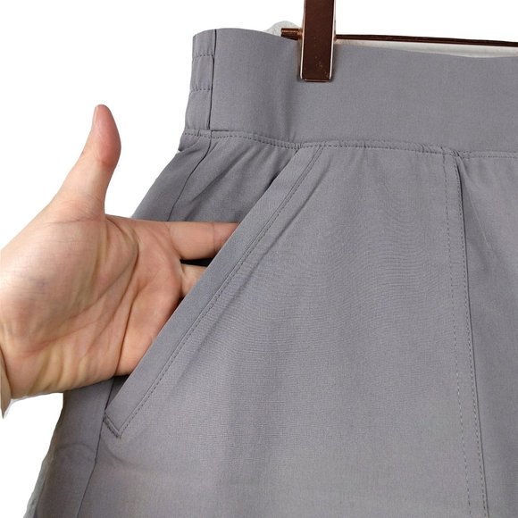 RBX Womens L Flat Front Gray-Taupe Active Skort - Picture 3 of 6